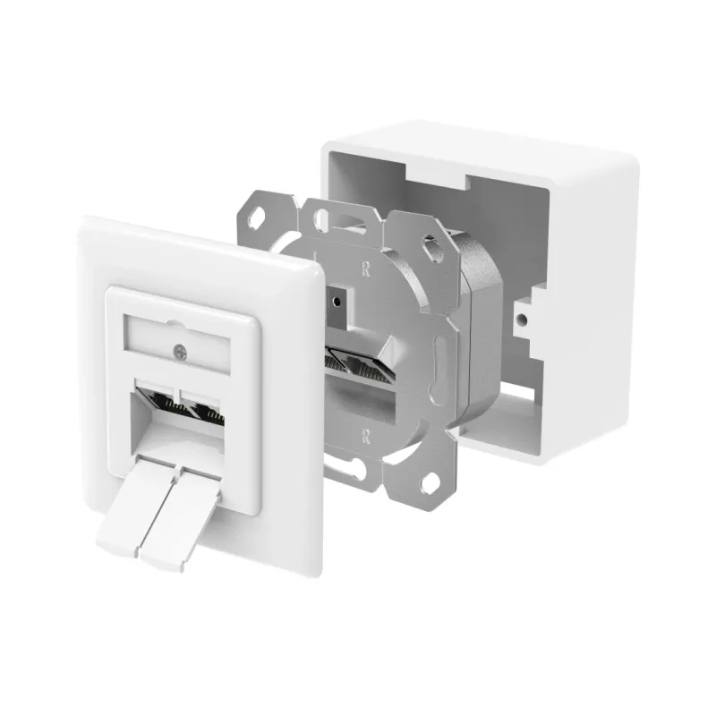 Hama 00300029 kontaktligzda 2 x RJ-45 balta