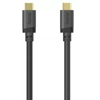 Hama 00202009 USB kabelis USB 3.2 Gen 1 (3.1 Gen 1) 1.5 m USB C 5 Gbit/s 240 W Melns