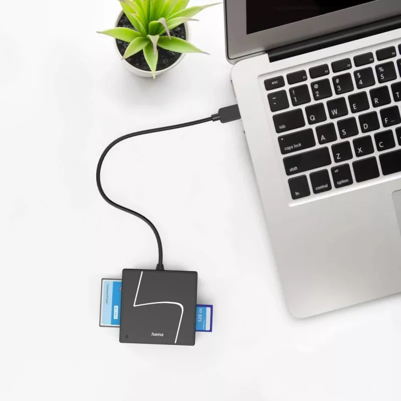 Hama 00200148 karšu lasītājs USB 3.2 Gen 1 (3.1 Gen 1) Type-A/Type-C Melns