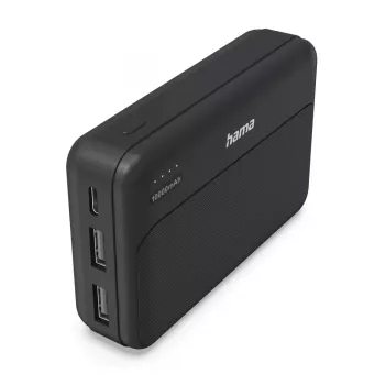 Hama Pocket 10 LiPo ārējais akumulators 10000 mAh Melns