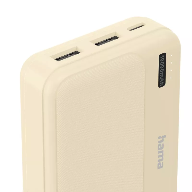 Hama Pocket 10 ārējais akumulators 10000 mAh Smilšu krāsa