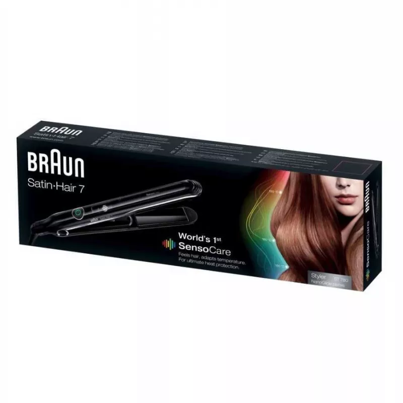 Braun Satin Hair 7 SensoCare ST780 matu taisnotājs, melns