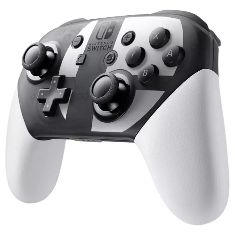 Nintendo Switch Pro Controller Super Smash Bros. Ultimate Edition Melns, Pelēks, Balts Bluetooth Gamepad Analogais / Digitālais Nintendo Switch