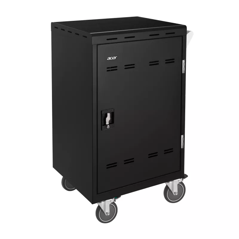 Acer E32c+ - Uzlādes ratiņi 32 sloti (UK kontaktdakša), pārnēsājama ierīču pārvaldības ratiņi, melni, grīdas, 2,6 cm, 39,5 cm, 30,1 cm