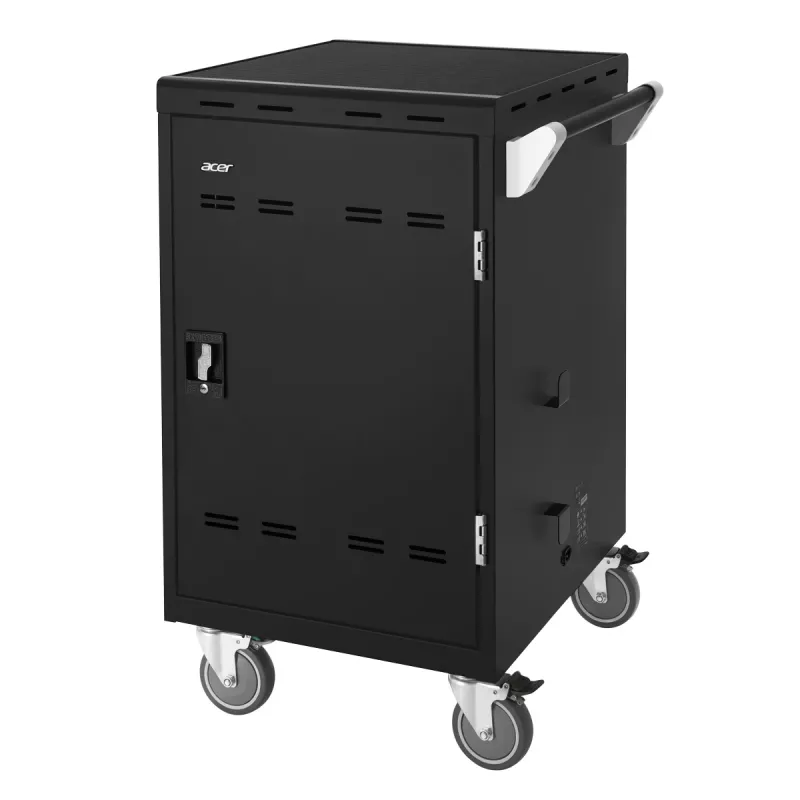 Acer E32c+ - Uzlādes ratiņi 32 sloti (UK kontaktdakša), pārnēsājama ierīču pārvaldības ratiņi, melni, grīdas, 2,6 cm, 39,5 cm, 30,1 cm