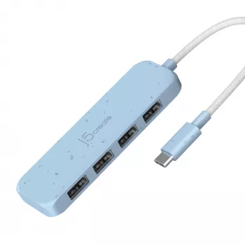 j5create JCH341EC videi draudzīgs USB-C uz 4 portu Type-A Gen 2 centrmezgls
