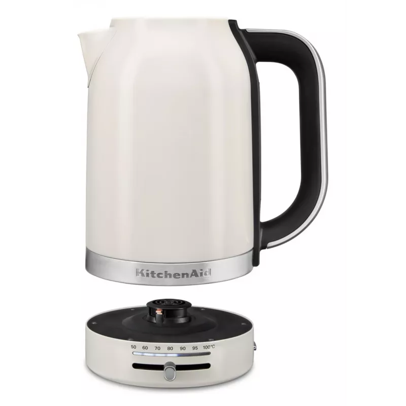 Elektriskā tējkanna KitchenAid 5KEK1701EPL 1.7 L 2400 W Melna, Nerūsējošais tērauds, Balta