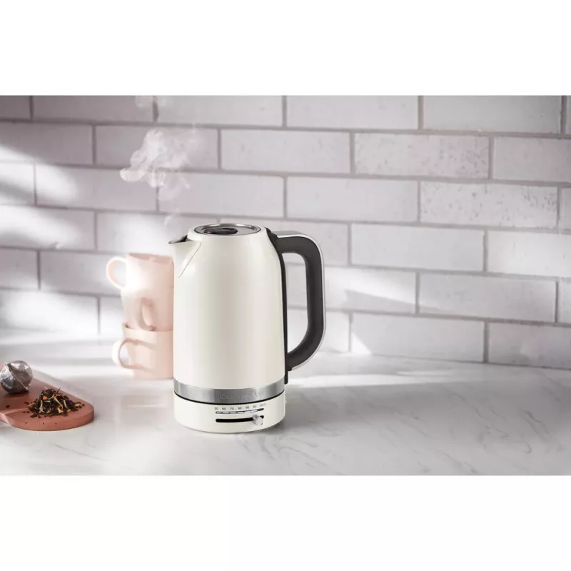 Elektriskā tējkanna KitchenAid 5KEK1701EPL 1.7 L 2400 W Melna, Nerūsējošais tērauds, Balta