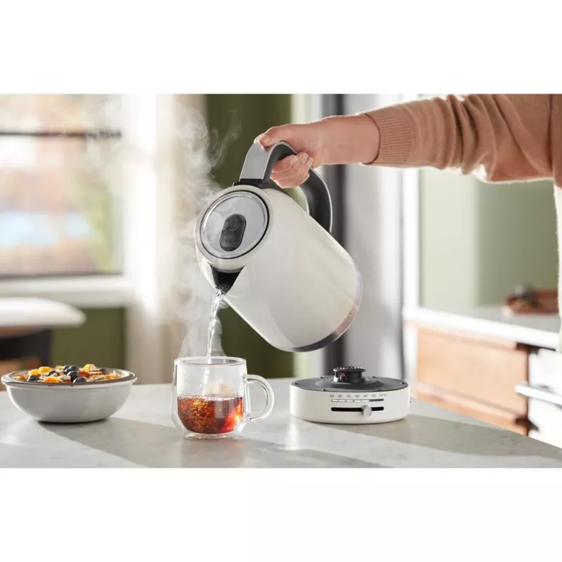 Elektriskā tējkanna KitchenAid 5KEK1701EPL 1.7 L 2400 W Melna, Nerūsējošais tērauds, Balta