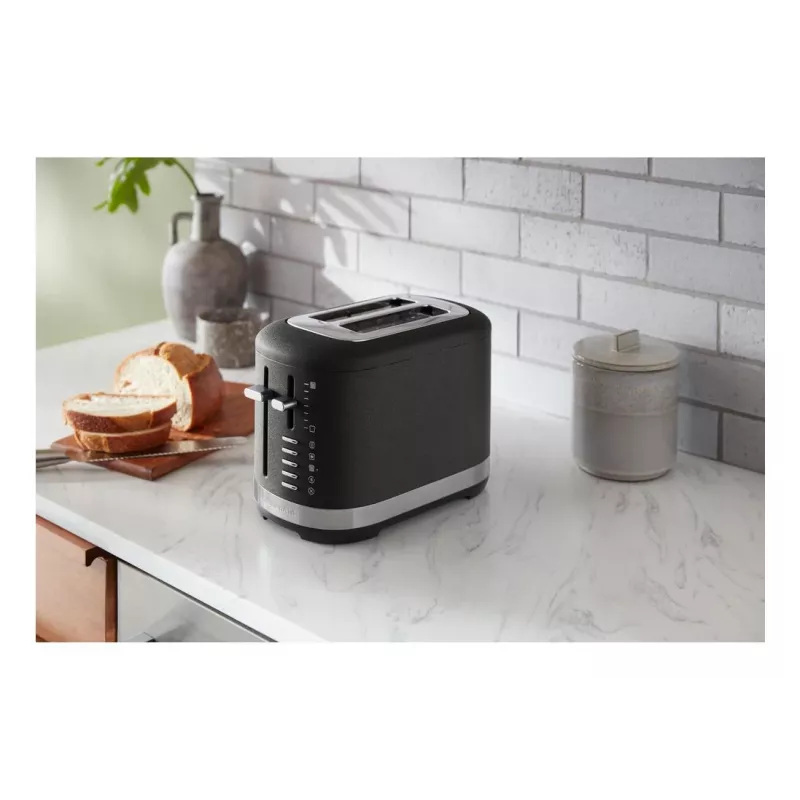 KitchenAid 859711684250 tosteris 7 2 šķēlēm 980 W Melns, Nerūsējošais tērauds