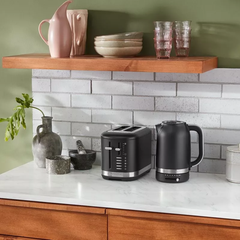 Toasteris KitchenAid 5KMT2109EBM 2 šķēlēm 980 W Melns, Nerūsējošais tērauds