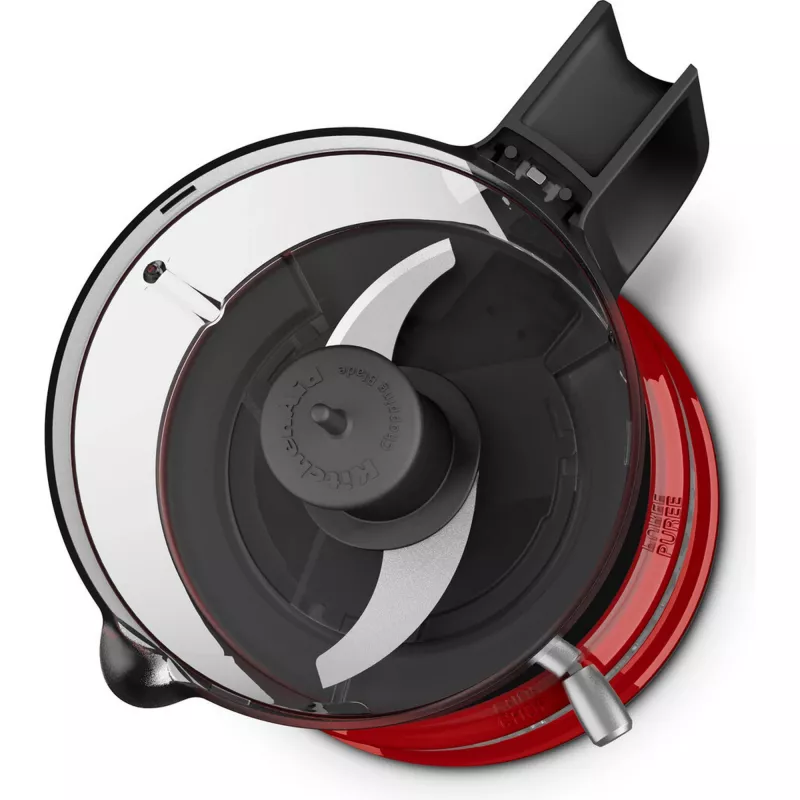 KitchenAid 5KFC3516EER 0.83 L 240 W Melns, Sarkans, Nerūsējošs tērauds