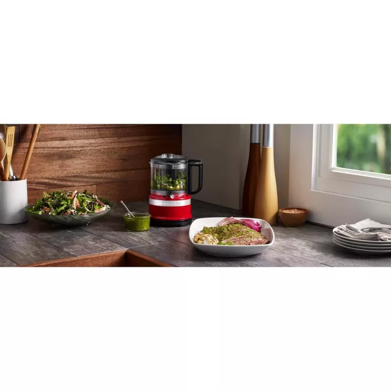 KitchenAid 5KFC3516EER 0.83 L 240 W Melns, Sarkans, Nerūsējošs tērauds