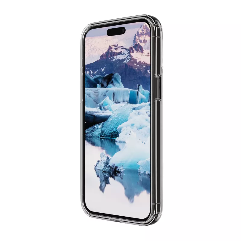 DBRAMANTE1928 Macīgs vāciņš Apple iPhone 15 Pro Max – caurspīdīgs balts, 100% pārstrādāta plastmasa