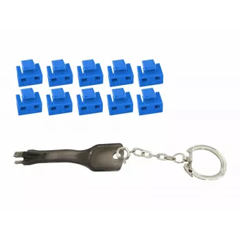 Microconnect MC-RJ45PORTBLOCK-B portu bloķētājs RJ-45 Zils 10 gab.