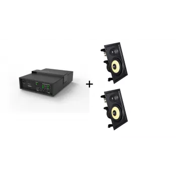 Vivolink Audiopack Subwoofer + 2 x premium iebūvējamie sienas skaļruņi (Limited Bundle Pack) Melns Vadu 110 W