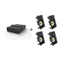 Vivolink Audiopack Komplekts: Aktīvais Subvūferis + 4 x Premium Iebūvējamie Sienas Skaļruņi (Ierobežots Komplekta Piedāvājums) Melns, Vadu, 110 W