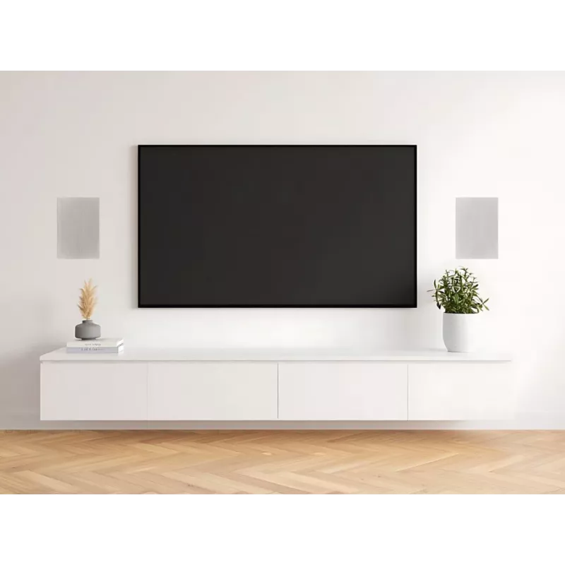 Vivolink Audiopack Komplekts: Aktīvais Subvūferis + 4 x Premium Iebūvējamie Sienas Skaļruņi (Ierobežots Komplekta Piedāvājums) Melns, Vadu, 110 W