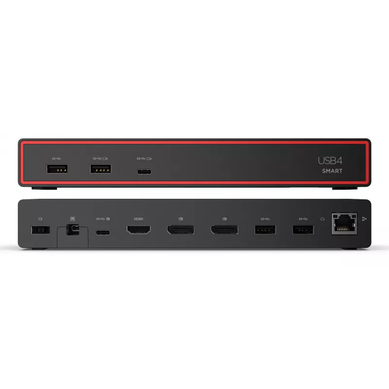 Lenovo ThinkPad USB4 Smart Dock 5500 ar 135W adapteri, vadu, melns