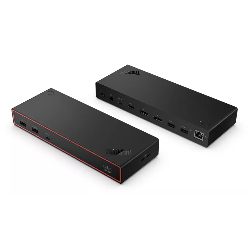 Lenovo ThinkPad USB4 Smart Dock 5500 ar 135W adapteri, vadu, melns