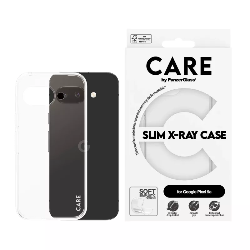 PanzerGlass CARE™ by ® X-Ray Case Google Pixel 9a, Vāciņš, Google, Google - New Pixel 8a 5G, Caurspīdīgs