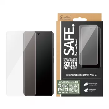 PanzerGlass SAFE. by ® Ekrāna aizsargs Xiaomi Redmi Note 15 Pro+ 5G | Ultra-Wide Fit