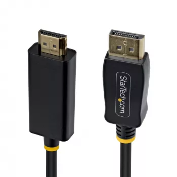 StarTech.com 2m DisplayPort uz HDMI adaptera kabelis ar satverošiem savienotājiem, 4K 60Hz, HDR, vienvirziena DP uz HDMI video pārveidotājs, DP dators uz HDMI monitoru