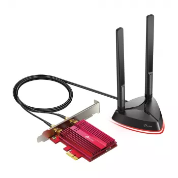 TP-Link AX3000 Wi-Fi 6 Bluetooth 5.0 PCIe Adapter, iekšējais, bezvadu, PCI Express, WLAN / Bluetooth, 2402 Mbit/s, melns, sarkans