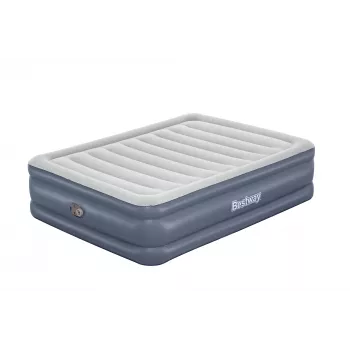 Bestway Tritech gaisa matracis Queen ar iebūvētu sūkni un pretmikrobu pārklājumu 2.03 m x 1.52 m x 51 cm