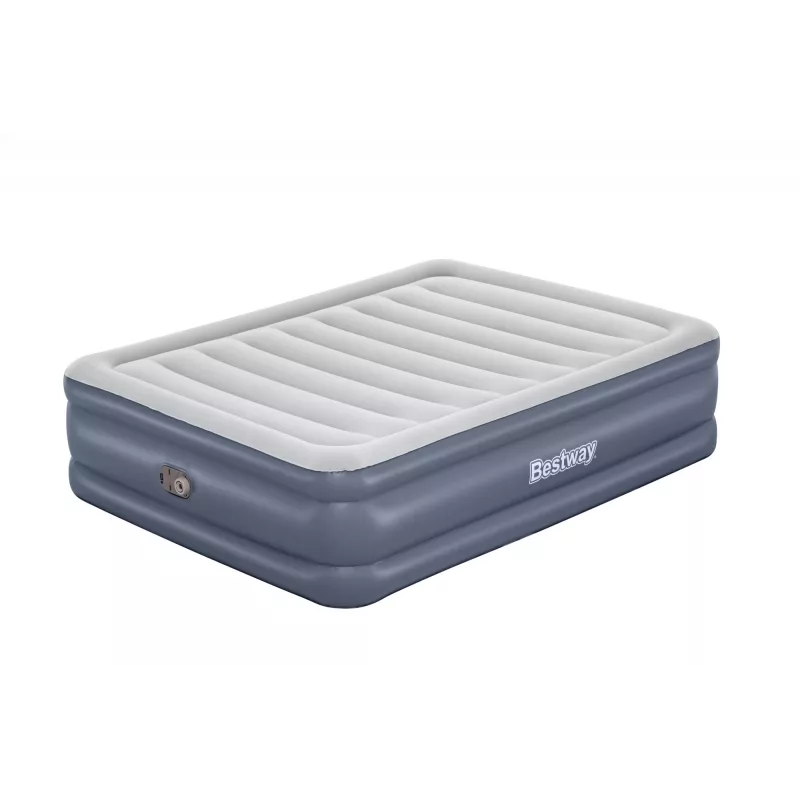 Bestway Tritech gaisa matracis Queen ar iebūvētu sūkni un pretmikrobu pārklājumu 2.03 m x 1.52 m x 51 cm