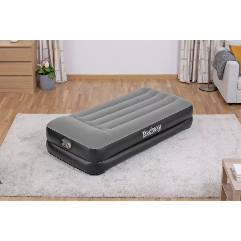 Bestway Tritech gaisa matracis Twin ar iebūvētu AC sūkni un pretmikrobu pārklājumu 1.91 m x 97 cm x 46 cm
