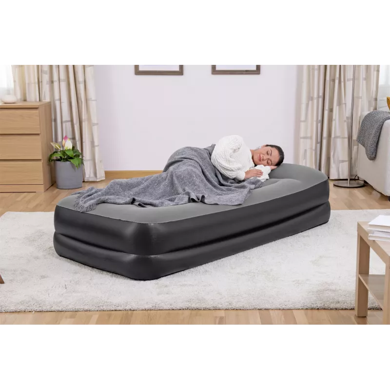 Bestway Tritech gaisa matracis Twin ar iebūvētu AC sūkni un pretmikrobu pārklājumu 1.91 m x 97 cm x 46 cm