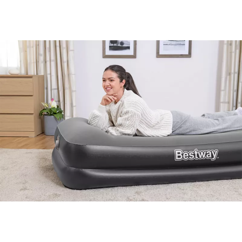 Bestway Tritech gaisa matracis Twin ar iebūvētu AC sūkni un pretmikrobu pārklājumu 1.91 m x 97 cm x 46 cm