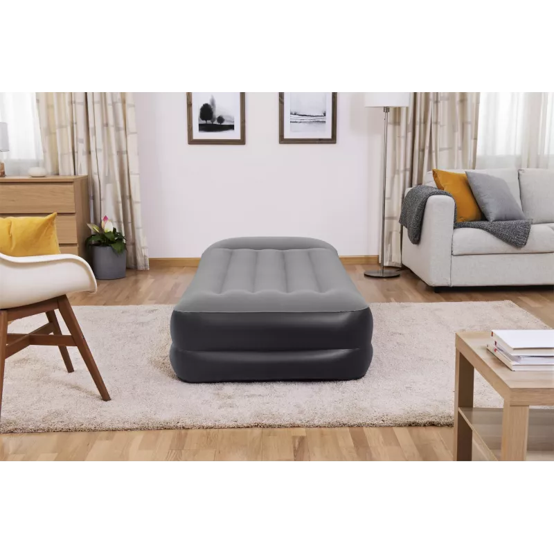 Bestway Tritech gaisa matracis Twin ar iebūvētu AC sūkni un pretmikrobu pārklājumu 1.91 m x 97 cm x 46 cm