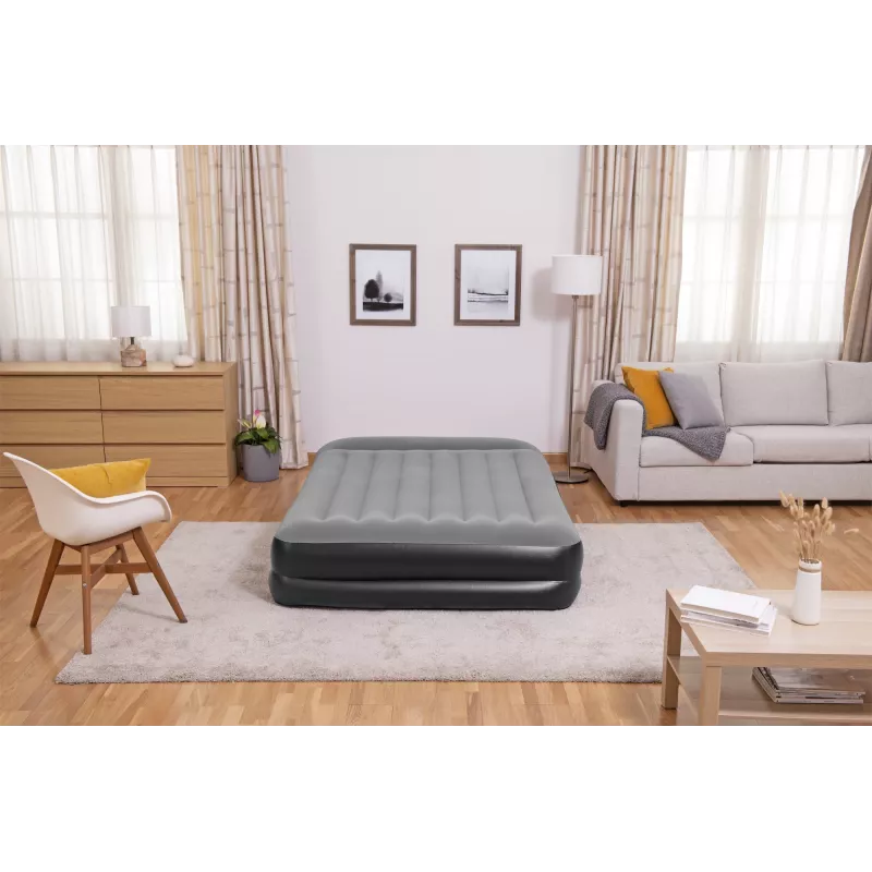 Bestway Tritech gaisa matracis Queen ar iebūvētu sūkni un pretmikrobu pārklājumu 2.03 m x 1.52 m x 46 cm