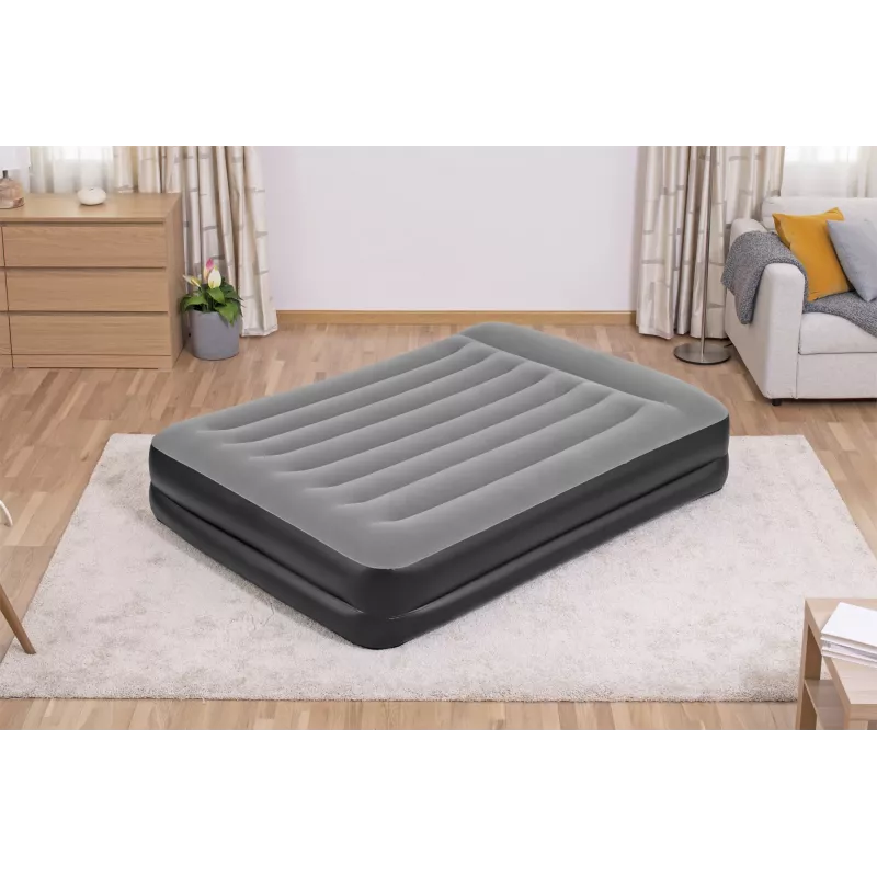 Bestway Tritech gaisa matracis Queen ar iebūvētu sūkni un pretmikrobu pārklājumu 2.03 m x 1.52 m x 46 cm