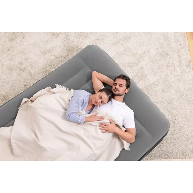 Bestway Tritech gaisa matracis Queen ar iebūvētu sūkni un pretmikrobu pārklājumu 2.03 m x 1.52 m x 46 cm