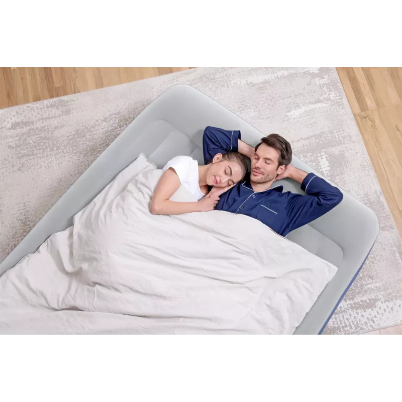 Bestway Tritech gaisa matracis Queen ar iebūvētu sūkni un pretmikrobu pārklājumu 2.03 m x 1.52 m x 46 cm