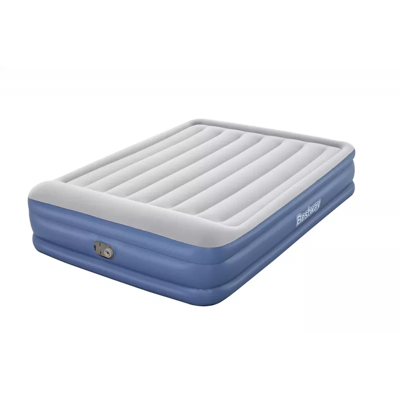 Bestway Tritech gaisa matracis Queen ar iebūvētu sūkni un pretmikrobu pārklājumu 2.03 m x 1.52 m x 46 cm