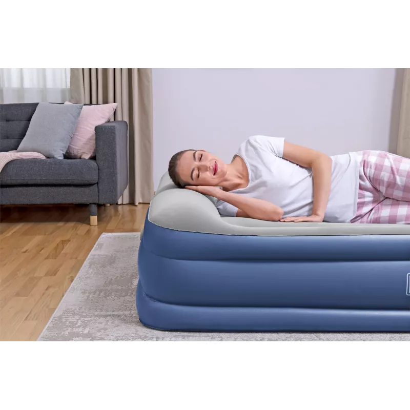 Bestway Tritech gaisa matracis Queen ar iebūvētu sūkni un pretmikrobu pārklājumu 2.03 m x 1.52 m x 46 cm
