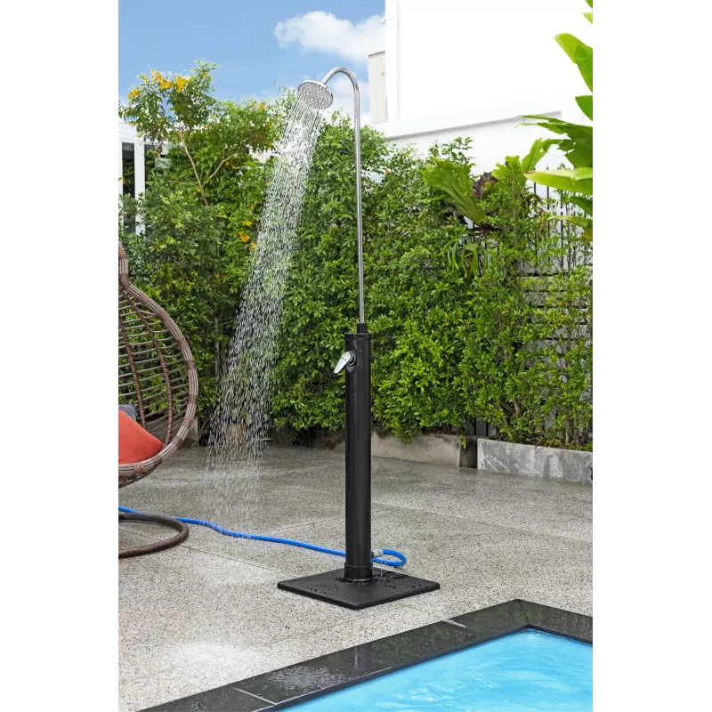 Bestway SolarFlow 8 L āra duša, brīvi stāvoša, melna, nerūsējošais tērauds, 8 L, EN1112, 500 mm, 500 mm