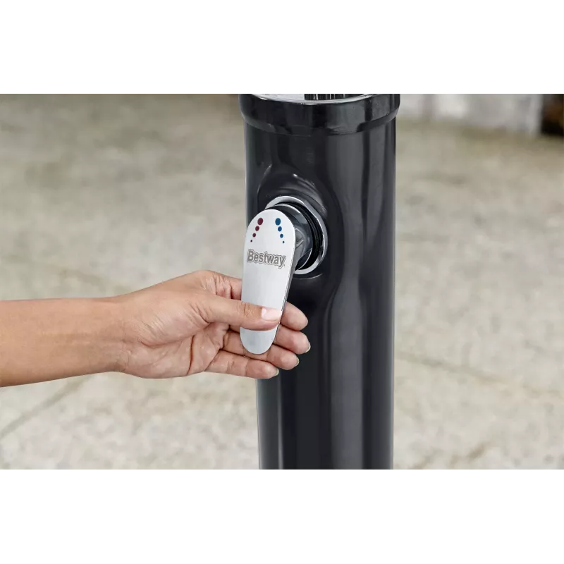 Bestway SolarFlow 8 L āra duša, brīvi stāvoša, melna, nerūsējošais tērauds, 8 L, EN1112, 500 mm, 500 mm