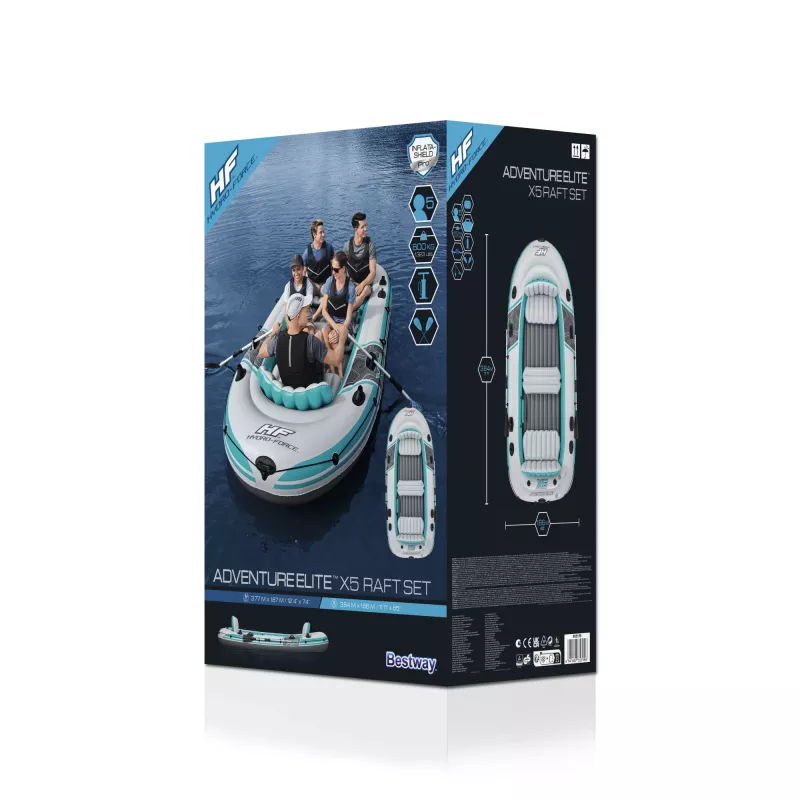Bestway Hydro-Force Adventure Elite X5 Piepūšamā plosta komplekts 3.64 m