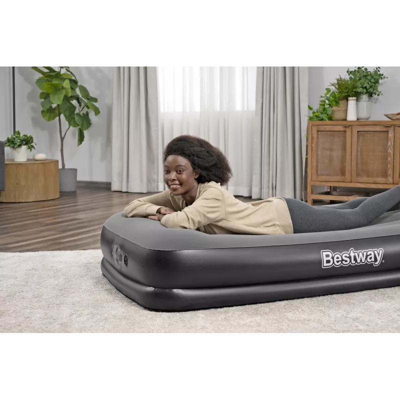 Bestway Tritech Twin gaisa matracis ar iebūvētu USB sūkni 1.91 m x 97 cm x 36 cm