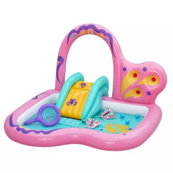 Bestway Butterfly Wonder piepūšamais ūdens rotaļu centrs un baseins 1.80 m x 1.80 m x 1.17 m