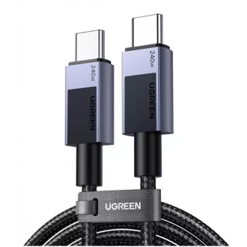 Ugreen 45068 USB kabelis 2 m USB-C 0.48 Gbit/s 240 W Melns, Pelēks