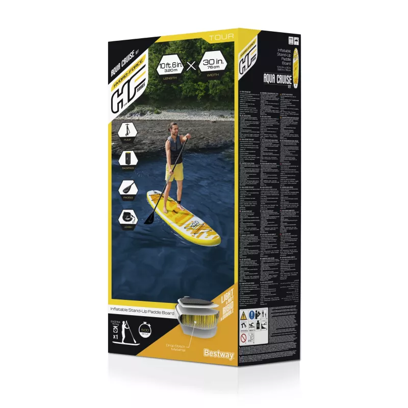 Bestway Hydro-Force 10'6 inch x 30 inch x 4.75 inch Aqua Cruise Set SUP dēlis