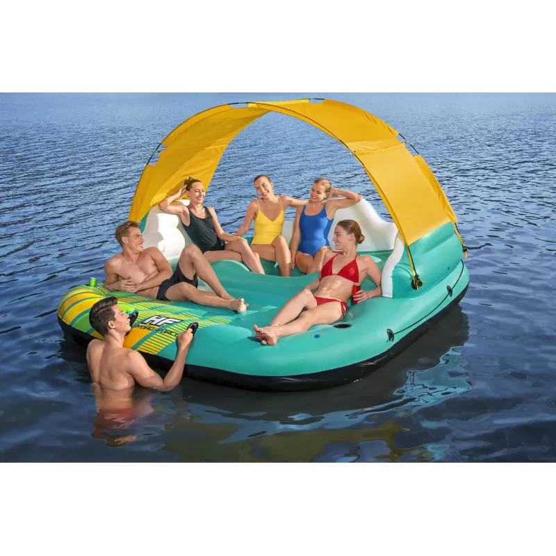 Bestway Hydro-Force 9'10 collas x 9' / 3.00m x 2.75m Sunny Lounge Island peldošā sala