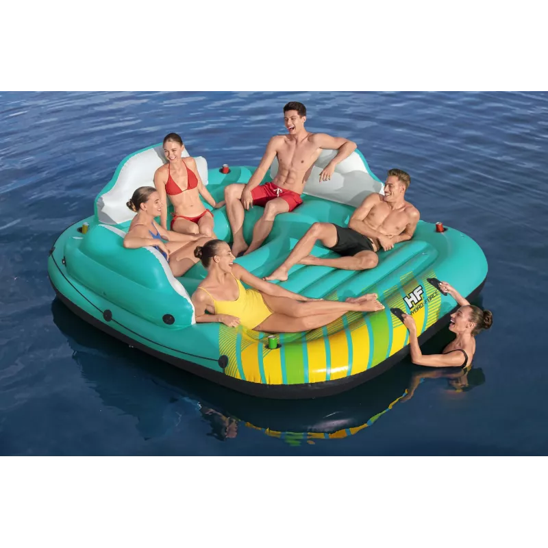Bestway Hydro-Force 9'10 collas x 9' / 3.00m x 2.75m Sunny Lounge Island peldošā sala