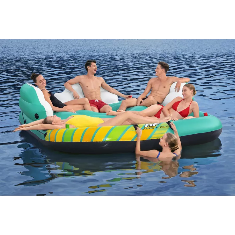 Bestway Hydro-Force 9'10 collas x 9' / 3.00m x 2.75m Sunny Lounge Island peldošā sala